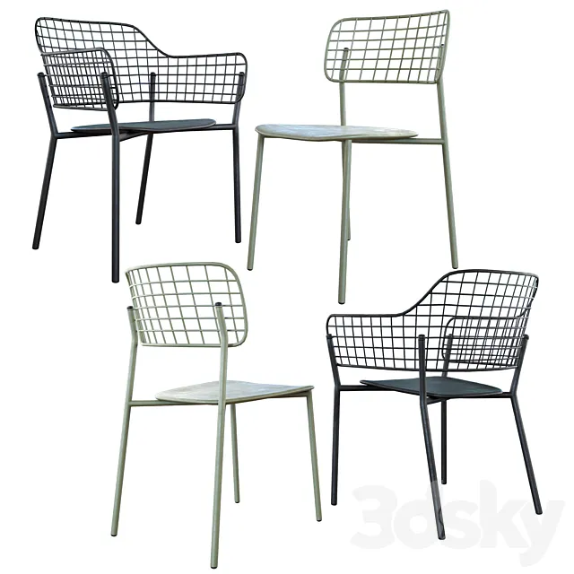 Chair Lyze Chair + Armchair 3D Model