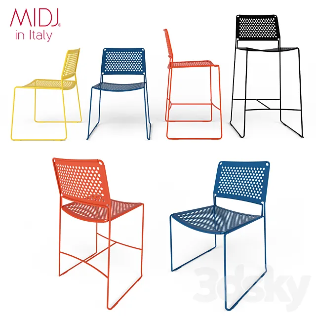 Chair Midj – Slim 3D Model
