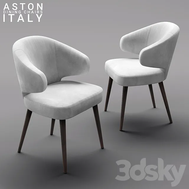Chair Minotti Aston White 3D Model Chair Minotti Aston White 3D Model