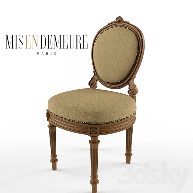 Chair Mis en demeure Neuville oak nu 3DModel Chair Mis en demeure Neuville oak nu 3DModel