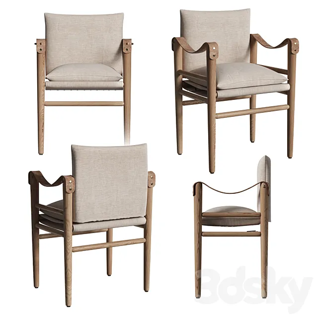 Chair Montauk dining chair 3D Model Chair Montauk dining chair 3D Model