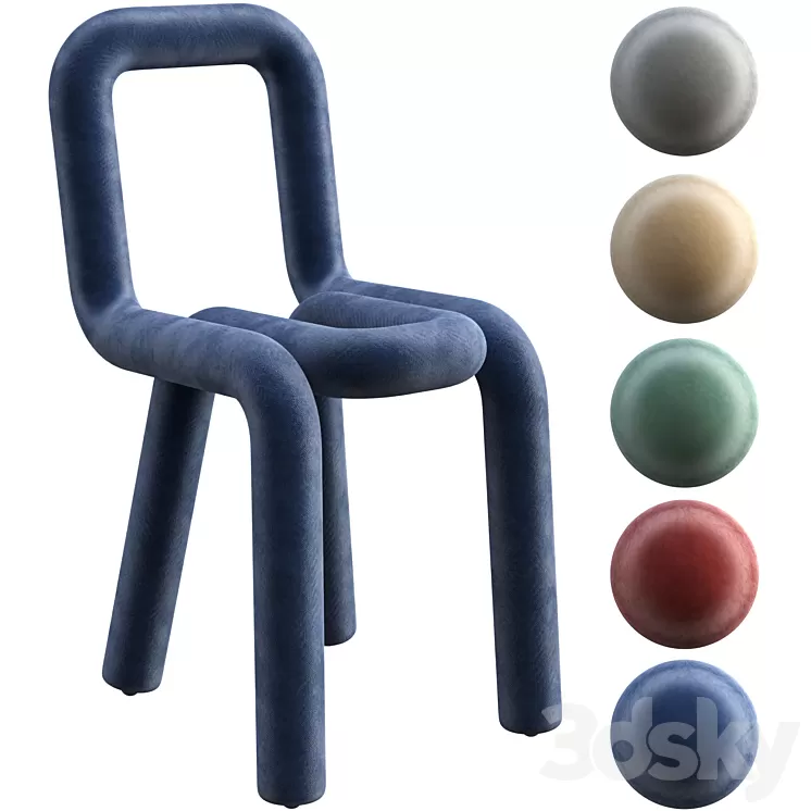 Chair Mustache Bold 3D Model Chair Mustache Bold 3D Model