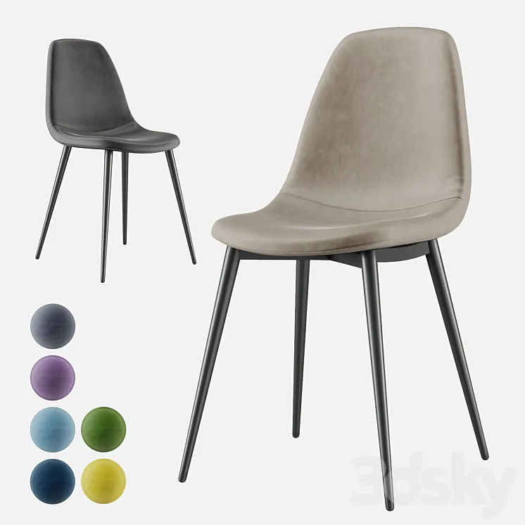 Chair Norman Stool Group 3D Model Free Download