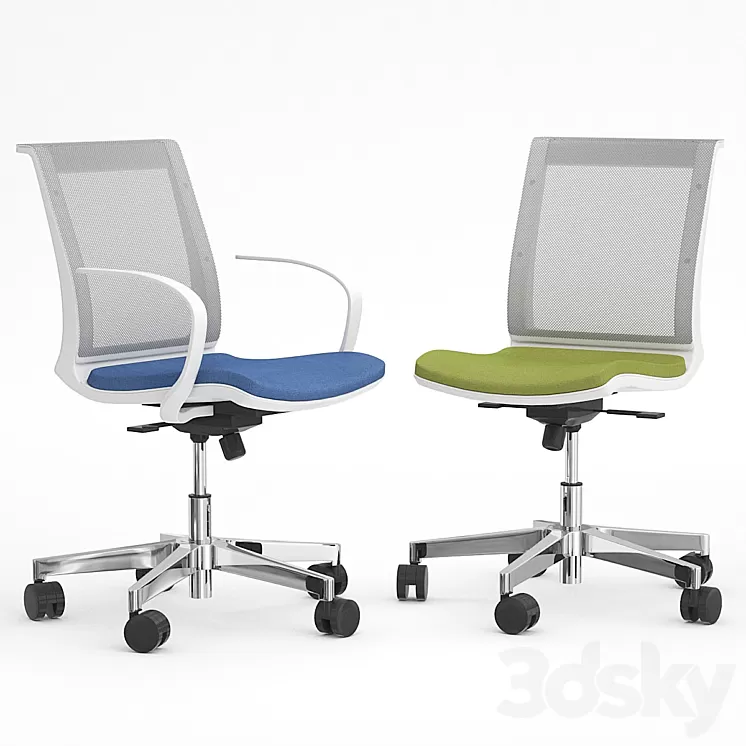 Chair on casters Eva Narbutas 3D Model Chair on casters Eva Narbutas 3D Model