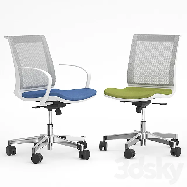 Chair on casters Eva Narbutas 3DModel