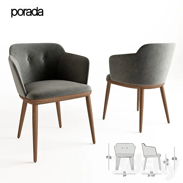 chair Porada Celine 3DModel