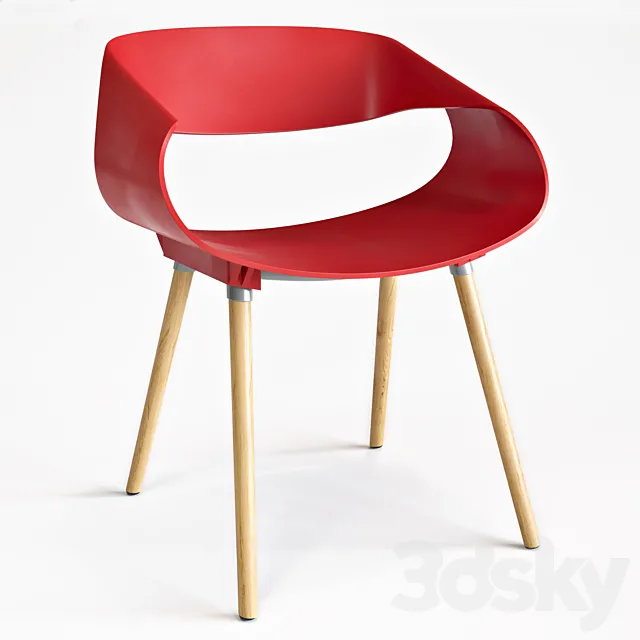 Chair Range red 3D Model Chair Range red 3D Model