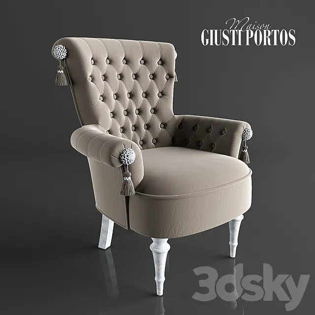 Chair Regina GIUSTI PORTOS 3D Model