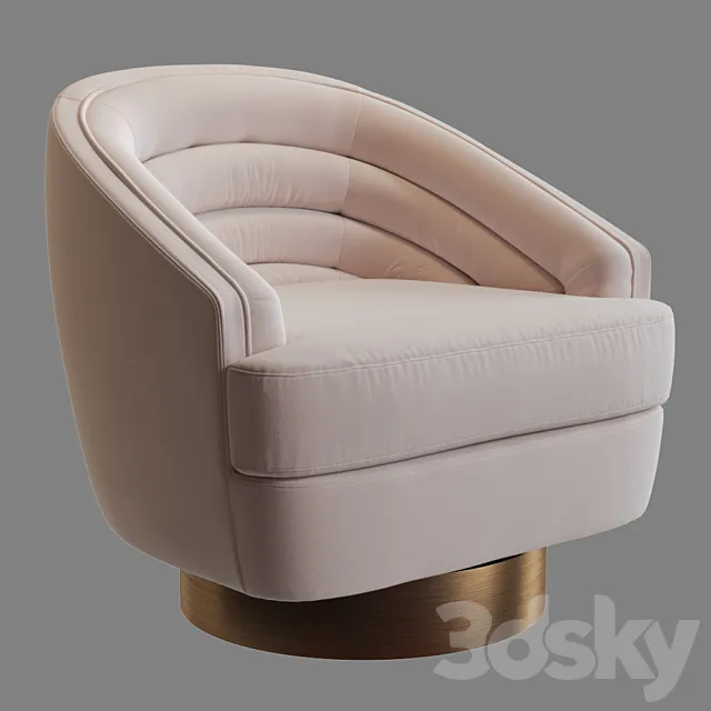 Chair SAFAVIEH Arvilla Swivel Club Chair 3DModel