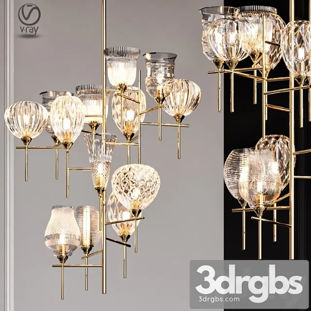 Chair small modern chandeliers 3D Model Download