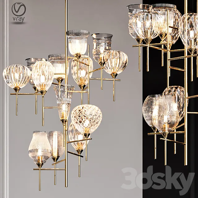 Chair Small Modern Chandeliers 3D Model Chair Small Modern Chandeliers 3D Model