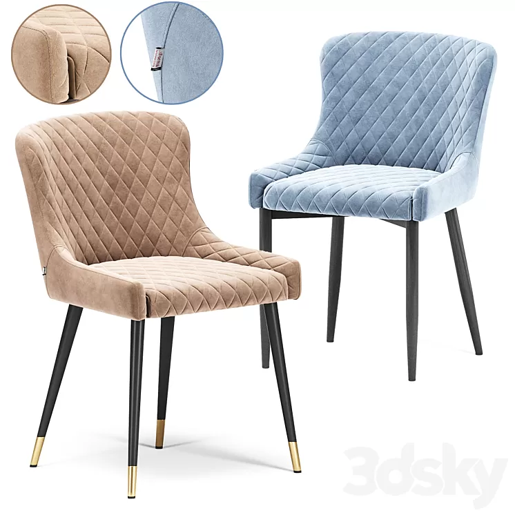 Chair Stitch velor 3D Model Chair Stitch velor 3D Model