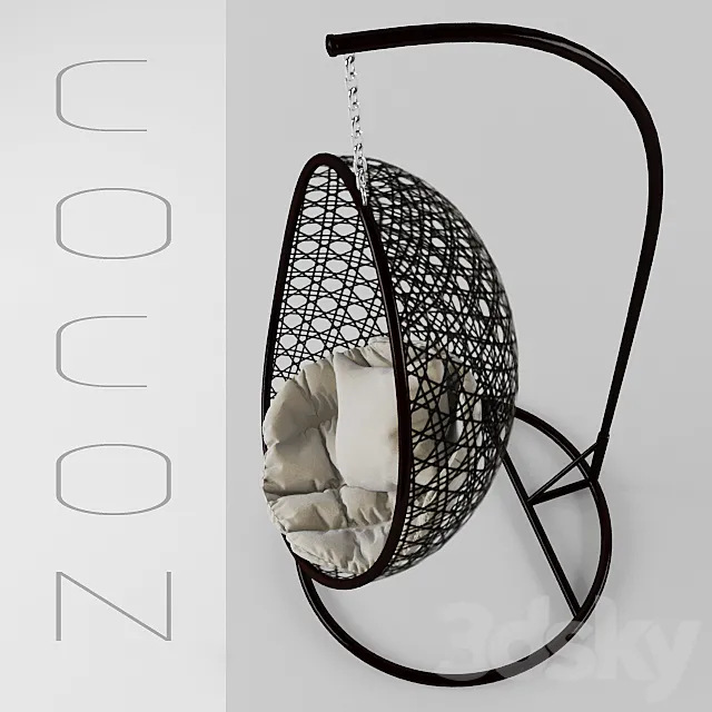Chair swing hanging cocoon with a pillow Boyscout (Scout) 3D Model Chair swing hanging cocoon with a pillow Boyscout (Scout) 3D Model