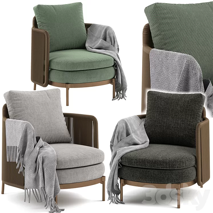 Chair Tape Cord Minotti 3D Model