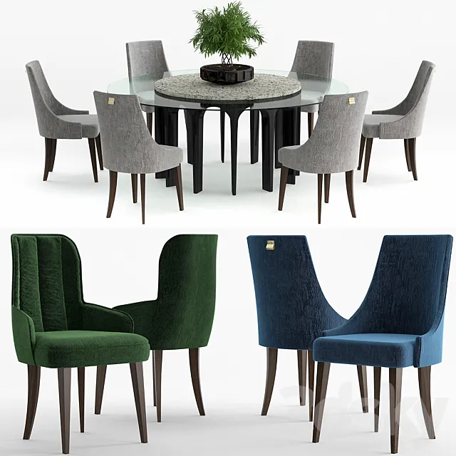 Chair Thomas Pheasant by Baker Furniture 3D Model