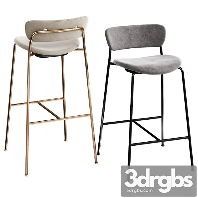 Chair & tradition pavilion bar & counter chairs 3D Model Download