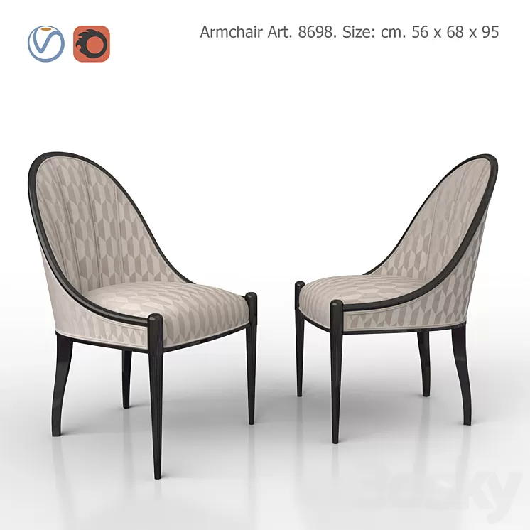 Chair upholstered. SALDA. Art8698. 3D Model Chair upholstered. SALDA. Art8698. 3D Model