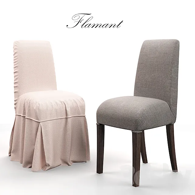 Chair Victoria and Chair Victoria Cover Long By Flamant 3DModel