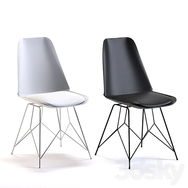 Chair Wire Black & white 3DModel Chair Wire Black & white 3DModel