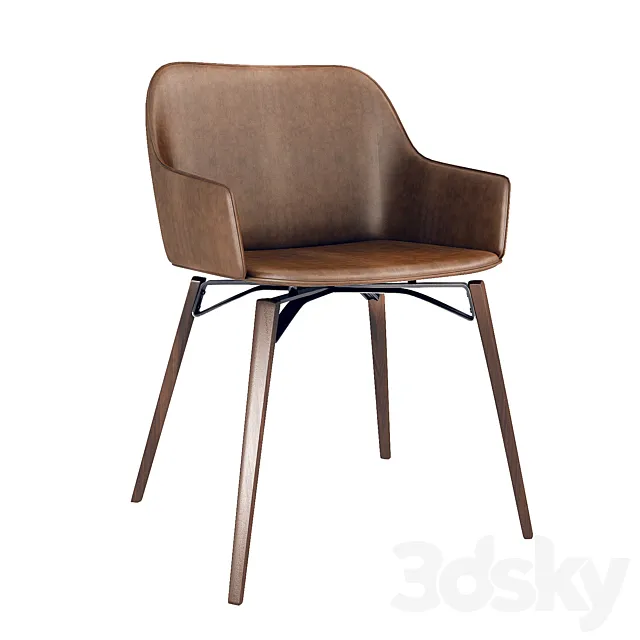 Chair with armrests Frag Iki PW FG 333.06 3DModel