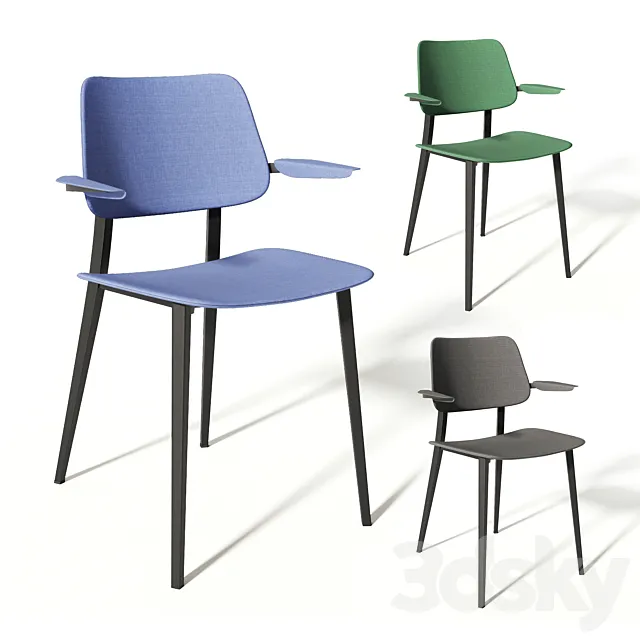 Chair with armrests Midj Joe 3D Model