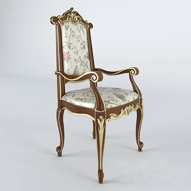 Chair With Armrests Modenese Gastone Art 12502 3DModel Chair With Armrests Modenese Gastone Art 12502 3DModel