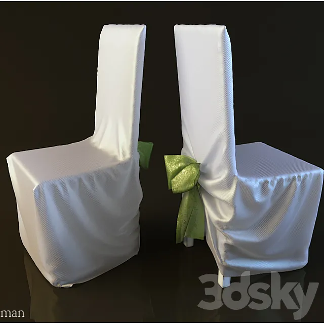 Chair with dust cover 3D Model