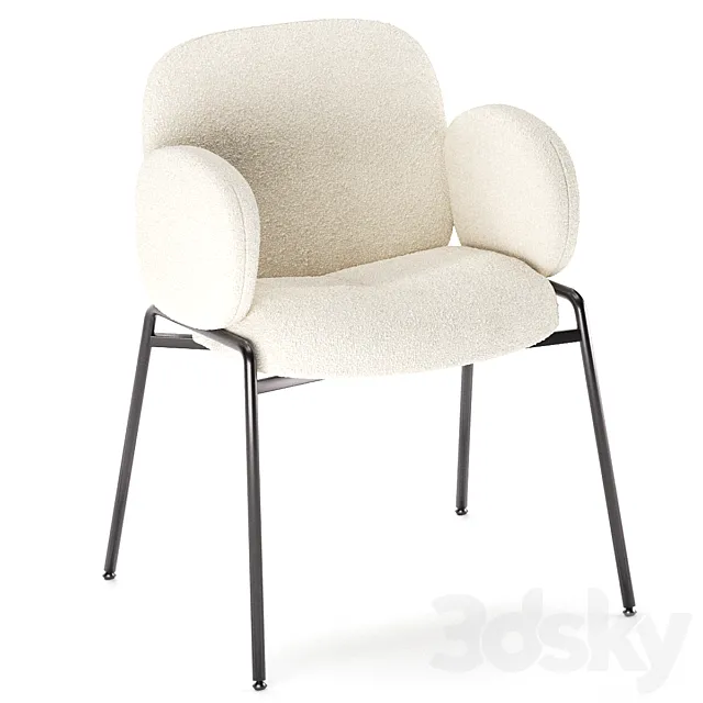 Chair with metal frame Kalipso white 3D Model