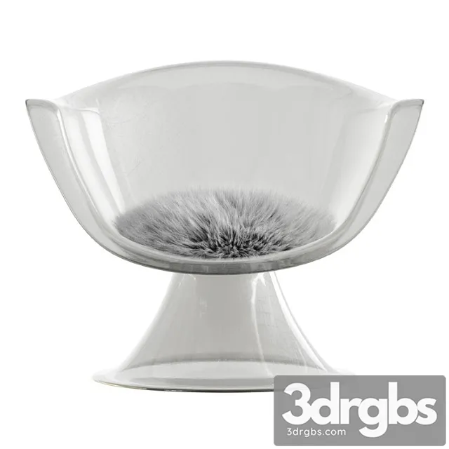 Chair with mongolian fur seat 3D Model Download Chair with mongolian fur seat 3D Model Download