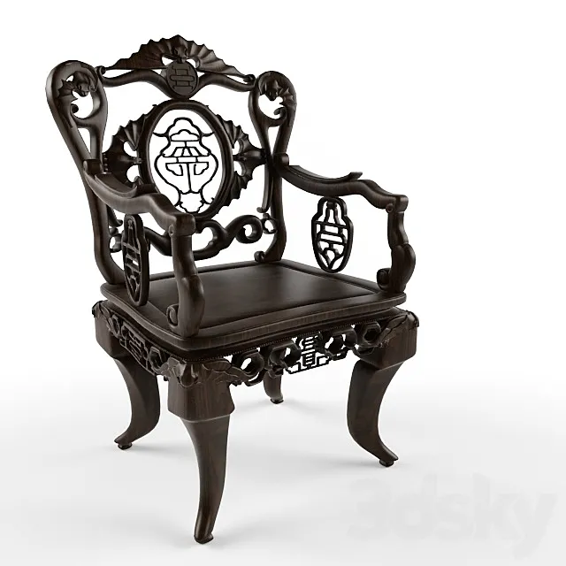 chair wood 3DModel chair wood 3DModel