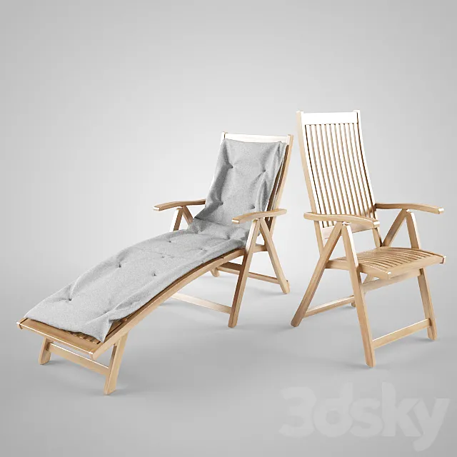 Chairs and sun loungers Brafab Everton 3D Model Chairs and sun loungers Brafab Everton 3D Model
