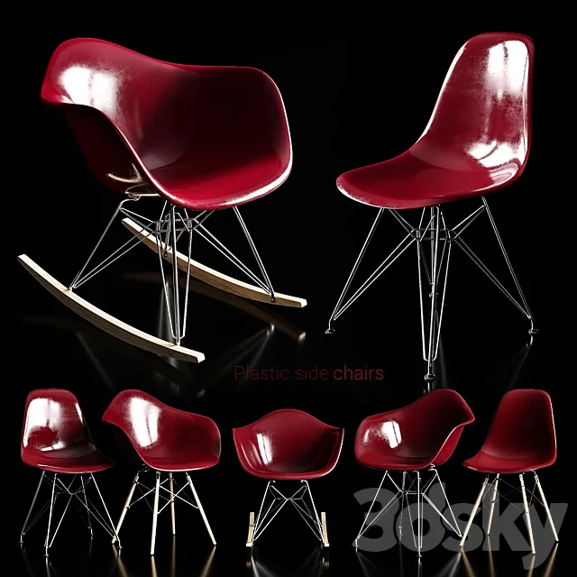 Chairs eames 3D Model Chairs eames 3D Model