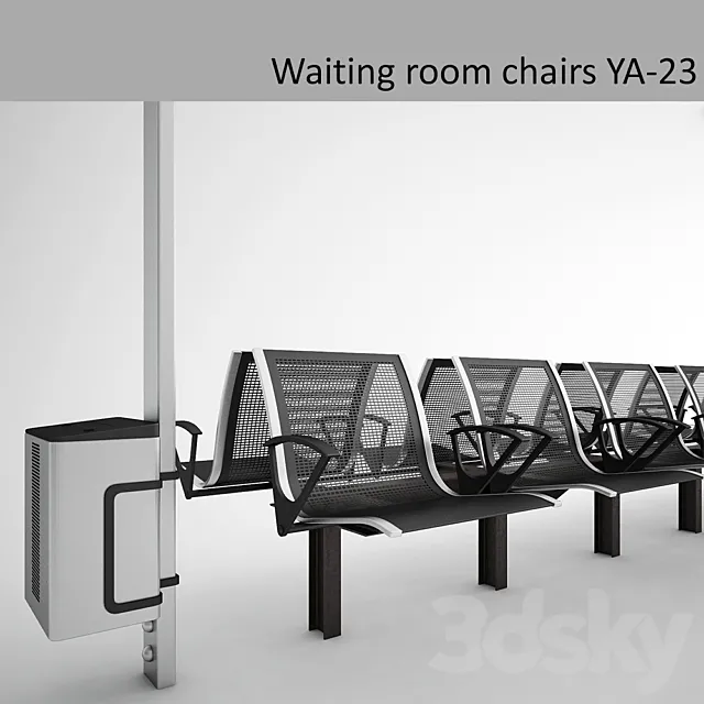 Chairs for waiting rooms waiting room chairs YA-23 3D Model