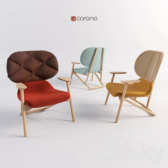 Chairs Klara by Moroso 3D Model