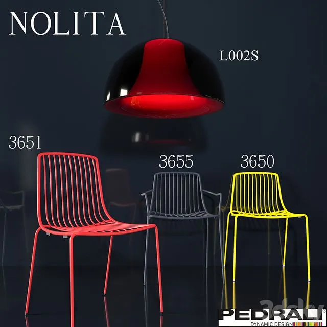 Chairs Nolita by Pedrali 3D Model