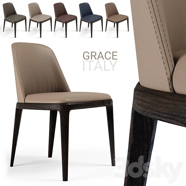 Chairs poliform grace 3D Model Chairs poliform grace 3D Model