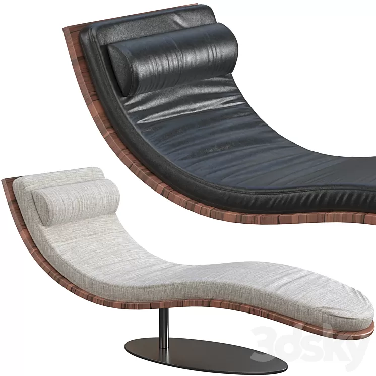 Chaise longue Oliver B. Balzo 3D Model Chaise longue Oliver B. Balzo 3D Model