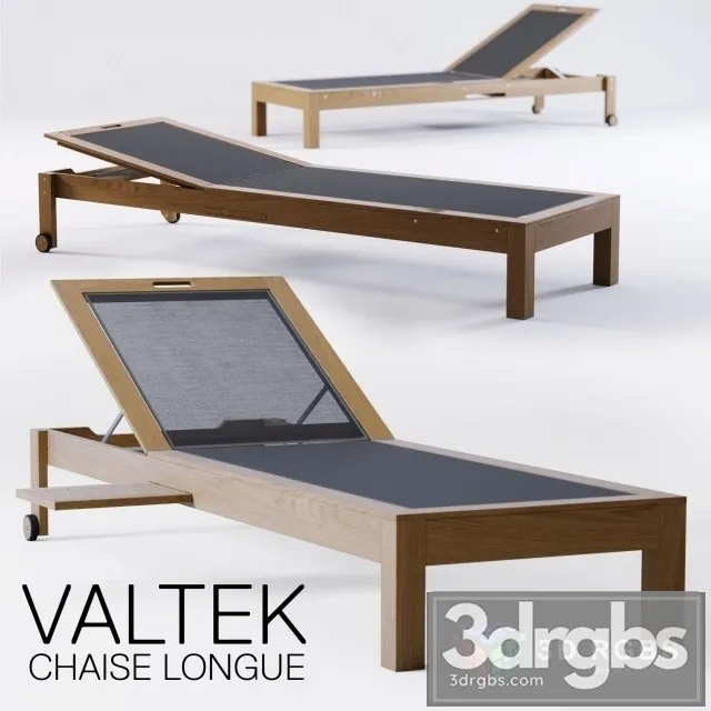 Chaise Longue Valteck Teck 3D Model Download