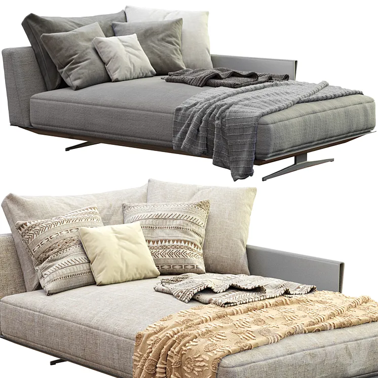 Chaise Lounge Bretton By Flexform 3D Model Free Download