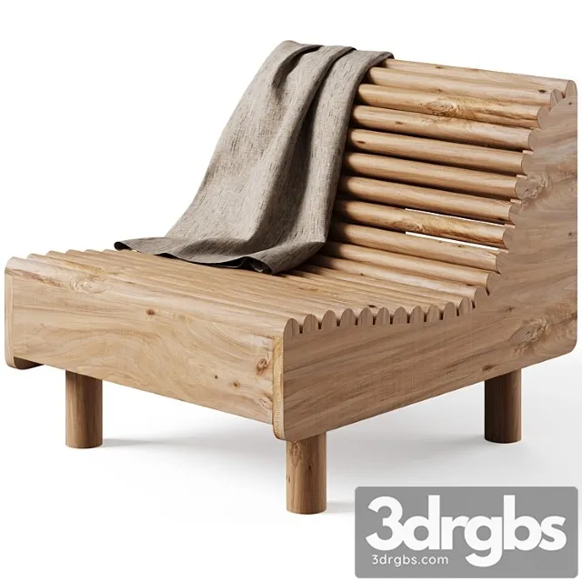 Chaise lounge chair wave by house doctor