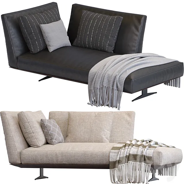 Chaise Lounge Evergreen By Flexform 3D Model Chaise Lounge Evergreen By Flexform 3D Model