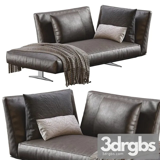 Chaise lounge evergreen leather by flexform Chaise lounge evergreen leather by flexform