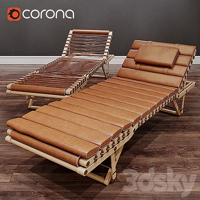 Chaise lounge Hermes Lounge Chair Pippa by Rdai 3D Model