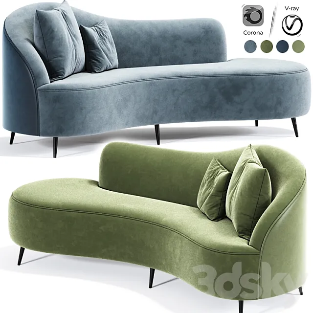 Chaise Lounge Indoor 3D Model Chaise Lounge Indoor 3D Model