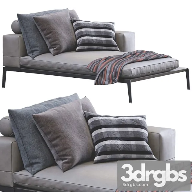 Chaise lounge leather lifesteel by flexform Chaise lounge leather lifesteel by flexform