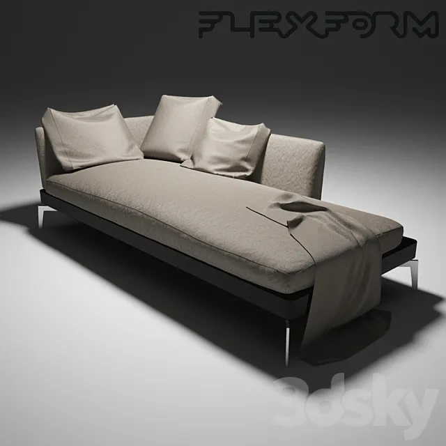 Chaiselongue Flexform Feel Good 3D Model Chaiselongue Flexform Feel Good 3D Model