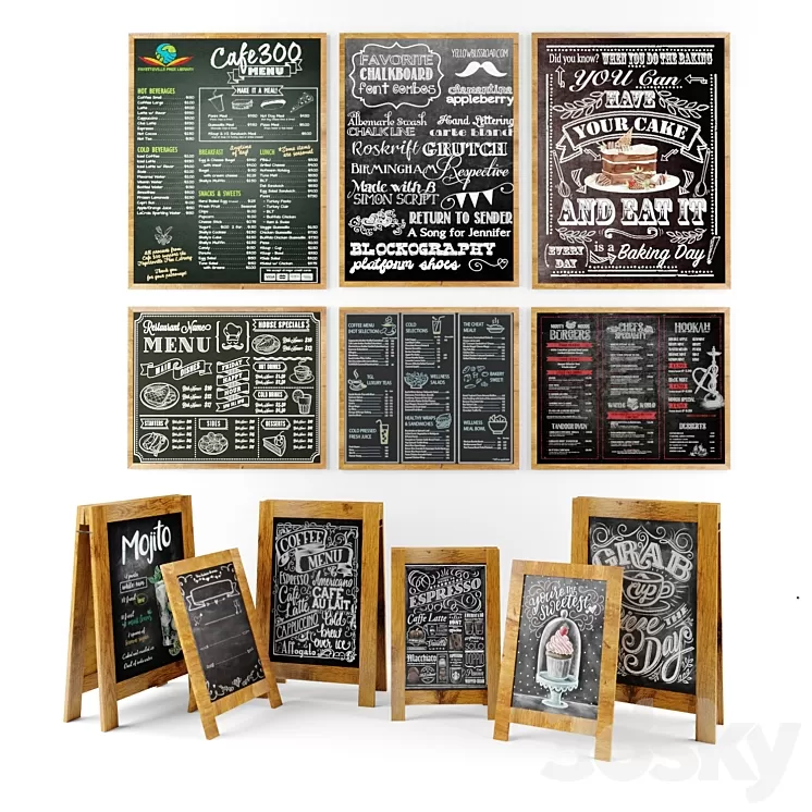 chalk board 3D Model