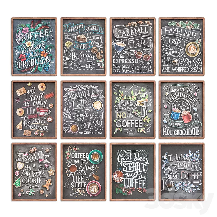 Chalkboards 3D Model