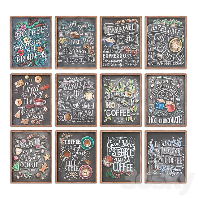 Chalkboards 3DModel Chalkboards 3DModel