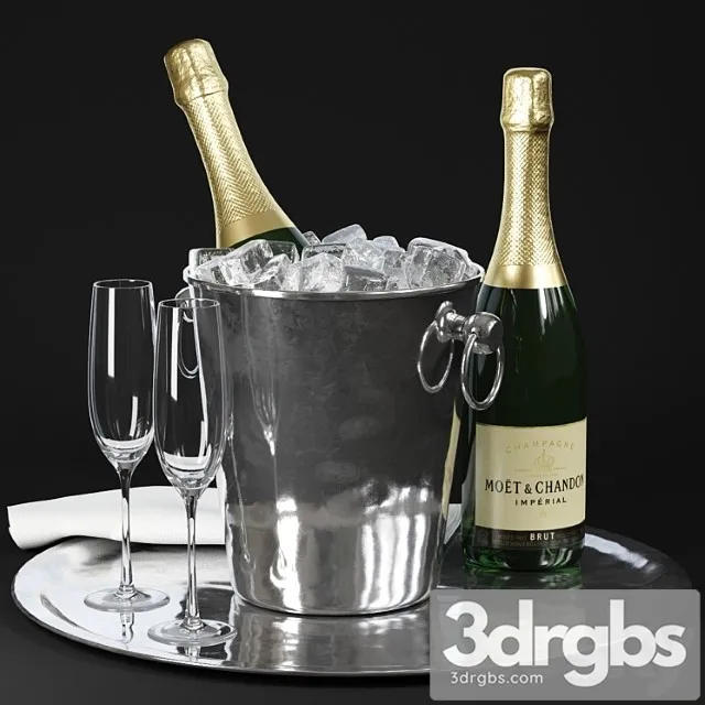 Champagne 3D Model Download